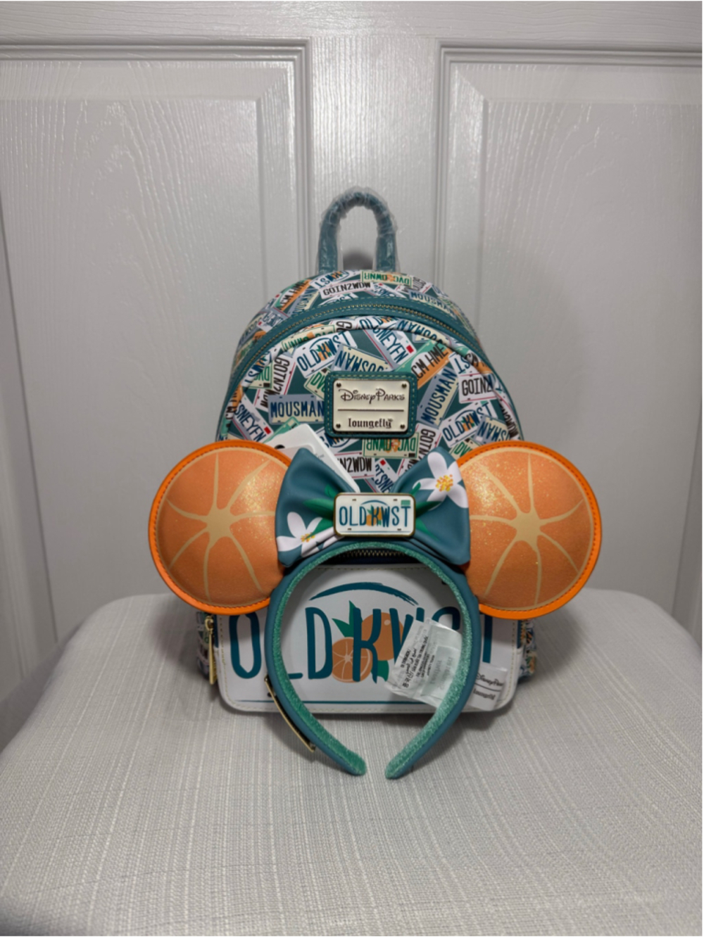 Women's Loungefly Disney Old Key West Backpack and Ears Set NWT